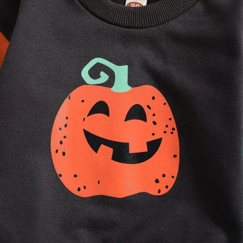 Vista 53 de Sudadera de calabaza para bebé, niña, niño, Halloween, sudadera de gran tamaño, mameluco de burbujas, suéter