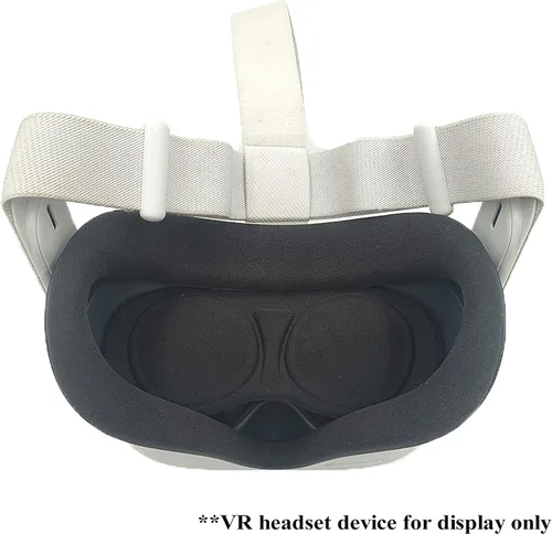 Vista 8 de Silicon Face Cover & Lens Protective Set for Oculus Quest 2 VR Headset (Black)