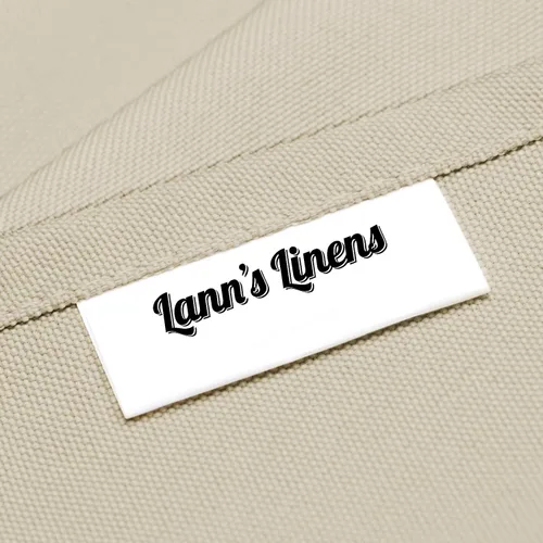 Vista 5 de Lann's Linens - Mantel rectangular de tela de poliéster de primera calidad para bodas, banquetes y restaurantes Beige