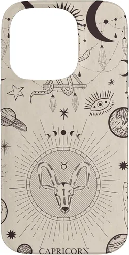 Vista 17 de Estuche estético para iPhone 12/12 Pro astrológico celestial con signo del zodiaco Capricornio
