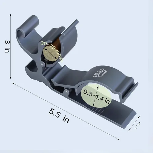 Vista 2 de Clip de puro: soporte de aluminio duradero para 30-70 anillos - Magnetiza y engancha al carrito