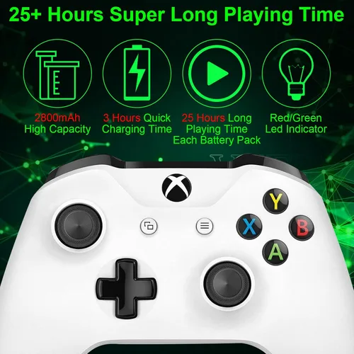 Vista 5 de Rapthor - Batería de repuesto para Xbox One (2 baterías y 1 cargador)