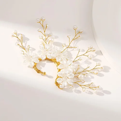 Vista 6 de Pendientes hechos a mano con diseño de flor de hada para mujer, Zinc, No es una piedra preciosa