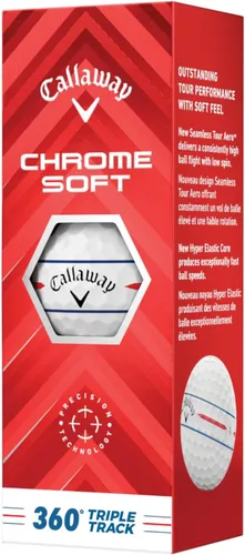 Vista 8 de Pelotas de golf Callaway Golf Chrome Soft 360 Triple Track (blanco)