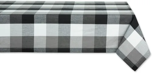 Vista 11 de DII Tri-Color Check Collection - Juego de servilletas 100% algodón, 20 x 20 pulgadas, color negro, 6 piezas