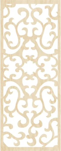 Vista 2 de 9 3/8 pulgadas de ancho x 24 3/8 pulgadas de alto x 1/4 de alto Smithfield paneles de pared de madera con calado, abedul