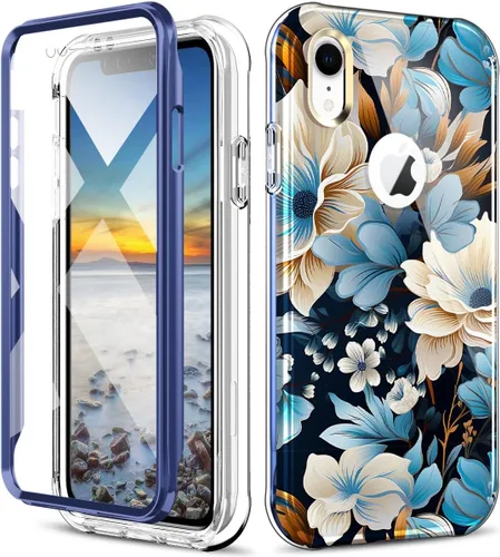 Vista 30 de Bonita funda de mármol para iPhone 11 Pro Max de 6.5 pulgadas, fabricada con protector de pantalla, ligera y elegante, cuerpo completo, a prueba