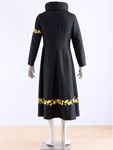 Vista 2 de Disfraz de una pieza de la ley de Trafalgar para cosplay, abrigo de anime, uniforme de cirujano