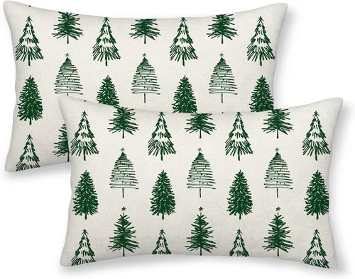 Vista 66 de Juego de 2 fundas de almohada de Halloween de 16 x 16 pulgadas, fundas de almohada de murciélagos negros y crema, fundas de cojín decorativas