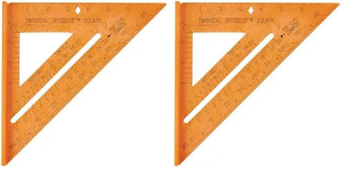 Vista 6 de Swanson Tool Co., Inc Swanson Tool Co T0701 - Escuadra Speedlite naranja de 12 pulgadas, herramienta de diseño de escuadra compuesta, fabricada