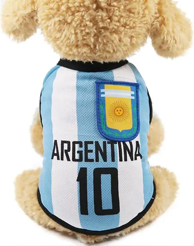 Vista 10 de GabeFish Camiseta de la Copa Mundial para Perros Mascotas Camiseta de Fútbol Deportivo de Fútbol Chaleco de la Selección Nacional de Gato