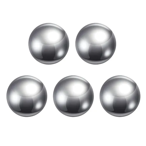Vista 5 de uxcell 5pcs 1" 304 bolas de acero inoxidable G100 precisión para llavero, rodamientos