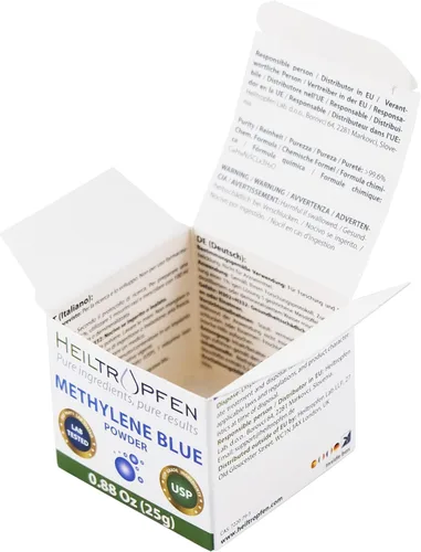 Vista 5 de Heiltropfen Polvo azul de metileno 0.88 oz - 25 g Pureza ultra alta Ingredientes de grado farmacéutico USP - Probado por terceros Sin