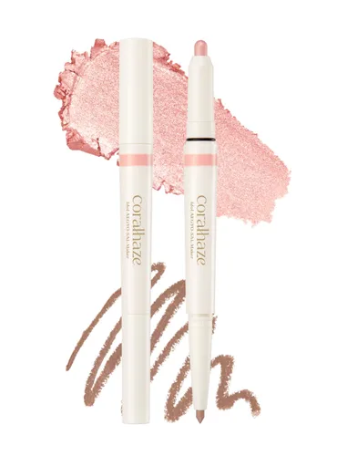 Vista 12 de CORALHAZE Idol AEGYO-SAL Maker 01 Champagne Beige, resaltador 2 en 1 para debajo de los ojos y delineador de contorno para ojos brillantes