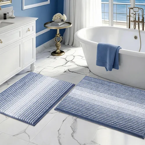 Vista 37 de BSICPRO Tapetes de baño de felpilla, 20 x 32 pulgadas, antideslizantes, absorbentes, suaves, peludos, para baño, lavables a máquina (salvia)