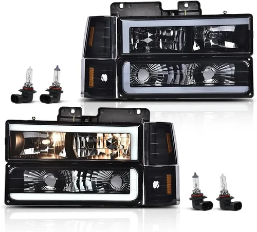 Vista 11 de GRAND ORANGE Headlights Compatible with Ford F150 Bronco 1992-1996 Chrome