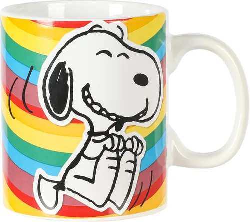 Vista 4 de Peanuts 70 aniversario 4 piezas 15 onzas tazas de gres Snoopy