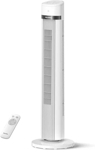 Vista 15 de PELONIS Ventilador de torre sin aspas de 40 pulgadas para dormitorio, ventilador de pie con control remoto, 26 pies/s, oscilación de 90°, 3 ajustes