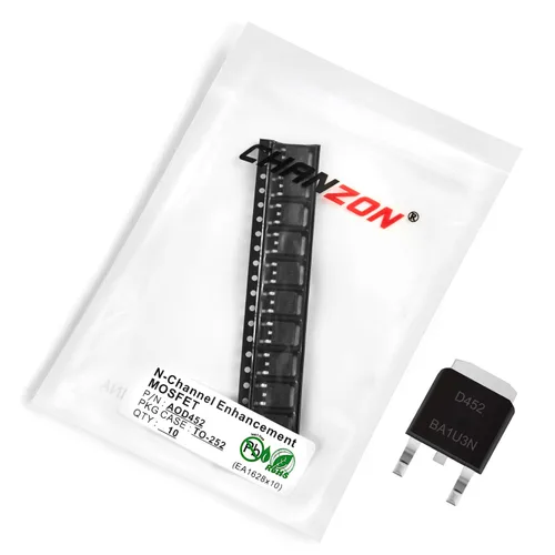 Vista 52 de Chanzon 2N60 TO-220AB NMOS MOS N-Channel Power MOSFET Transistor, alto voltaje y corriente nominal, (paquete de 10 unidades)