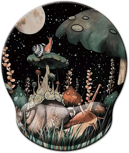 Vista 31 de Alfombrilla de mouse con soporte de muñeca, alfombrilla de mouse ergonómica con cojín de espuma viscoelástica para reposamuñecas, base de goma