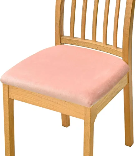 Vista 9 de Fundas de terciopelo para asiento de silla, fundas elásticas para sillas de comedor, fundas de asiento suaves y antideslizantes, fundas de asiento