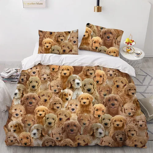 Vista 14 de Airedale Terrier - Juego de funda de edredón para amantes de los perros, juego de edredón para perros Bingley Terrier, juego de ropa de cama Perro