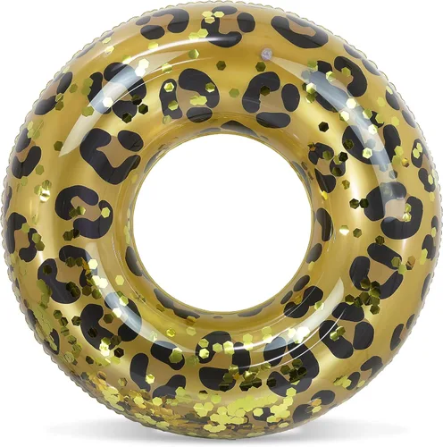 Vista 28 de POZA Flotador de Tubo Inflable para Piscina – Anillo de natación de confeti brillante, Tubo Inflable de Servicio Pesado Resistente a los Rayos UV
