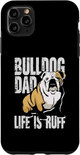 Vista 13 de iPhone 12 mini Bulldog Dad Life Is Ruff Funda propietaria de Bulldog Inglés