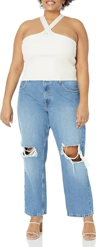 Vista 7 de The Drop Women's Zaire Cropped Cross-Front Sweater