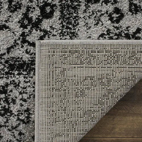 Vista 6 de Safavieh colección Adirondack - Alfombra de pasillo, 2 pies 1 pulg x 6 pies, gris y negro, diseño oriental desgastado, no desprende pelusa, fácil