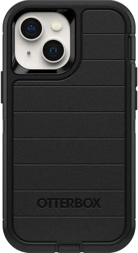 Vista 3 de OtterBox Funda para iPhone 13 mini y iPhone 12 mini Defender Series, color negro, resistente y duradero, con protección de puerto, incluye soporte