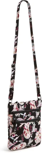 Vista 2 de Bolso cruzado hipster de algodón con triple cremallera para mujer