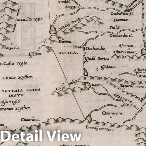 Vista 2 de Mapa histórico: India, Asia Tabvla Asiae VIII. Dell' Asia, Tavola Ottava antica. La geografia di Claudio Tolomeo Alessandrino, 1561 Atlas, arte