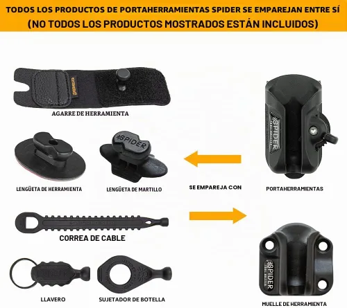Vista 3 de Spider Muelles de herramientas para funda de herramientas, paquete de Instala el almacenamiento de herramientas compatible con Spider-en cualquier