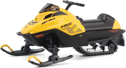 Vista 3 de Diecast Masters BRP 1:32 MXZ Blizzard (Segmento de sendero) + MXZ 120cc (modelo infantil), amarillo neón