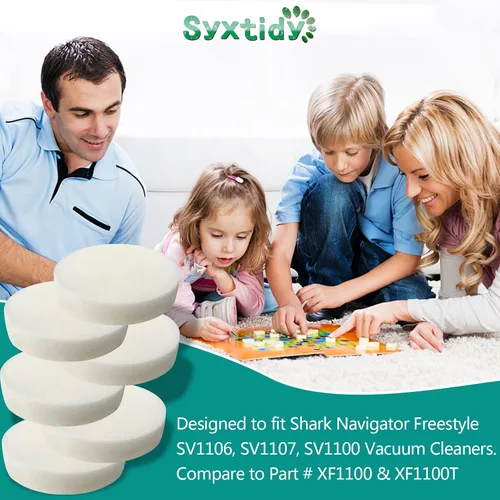 Vista 7 de Filtro de repuesto para aspiradora Shark Navigator Freestyle SV1106, SV1107, SV1100, SV1112, Parte # XF1100T, paquete de 6 SV1106, SV1107, SV1100
