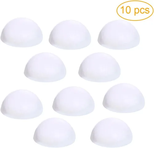 Vista 2 de 10 bolas de espuma blancas con forma de media bola, decoración de arte de Navidad, kits de manualidades de Navidad, adornos de Navidad, 2 pulgadas