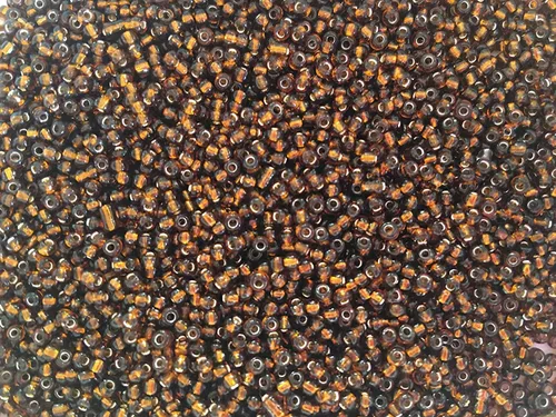 Vista 2 de Tamaño de las cuentas de semillas: 11/0 50 gr / 1.76 oz (ámbar plateado forrado)