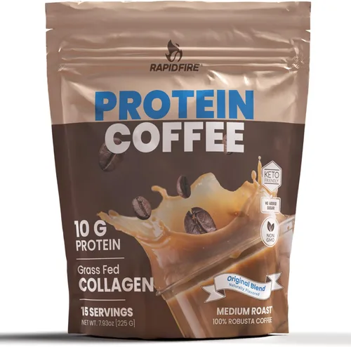 Vista 7 de Café con Proteína, con 10g de Proteína con Colágeno, Promueve el Crecimiento Muscular, Apoya la Energía, Caliente o Frío, Apto para Keto, 100% Café