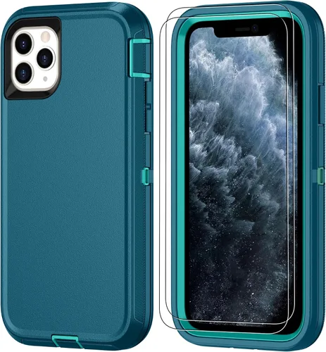 Vista 36 de Jshru para iPhone XR Funda con [2 Pack] Protector de Pantalla HD, [Grado Militar] 3-en-1 Resistente Protector de Cuerpo Completo a Prueba de Negro