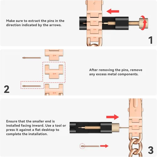 Vista 5 de Musk-MSKR Watch Bands for Women Compatible with Apple Watch Band 38mm 40mm 41mm 42mm 44mm 45mm 46mm 49mm Adjustable Metal Band Cowboy Steel Chain