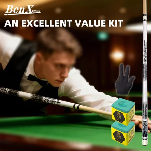 Vista 7 de 58" Billiard Cue Stick with13mm Cue Tip Maple Birch Pool Cue
