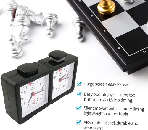 Vista 7 de Reloj de ajedrez cuarzo analógico electrónico reloj de ajedrez cuenta hacia arriba temporizador de juego Temporizador de juego I-go temporizador