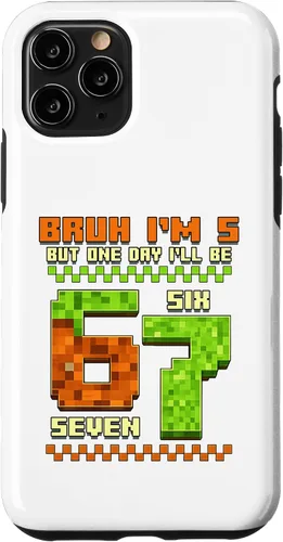 Vista 29 de Bruh I'm 5 But One-Day I'll Be 67 Retro 5th Birthday Kids Case for iPhone 17