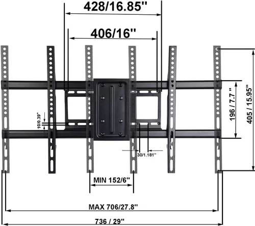 Vista 5 de VideoSecu Soporte de montaje en pared para TV Sharp 60" 70" LC-70C6600U LC60LE640U LC-60UQ17U LC-60TQ15U LC-60SQ15U LC-60EQ10U LC-60C6500U