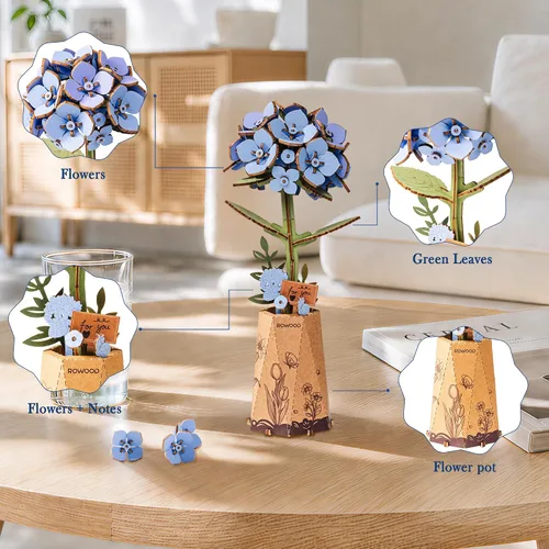 Vista 6 de rowood Kits de flores de madera de bricolaje-TW141