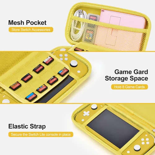 Vista 3 de innoAura Switch Lite - Funda 17 en 1 Switch Lite de accesorios con funda de transporte Switch Lite, funda de juego para Switch, protector