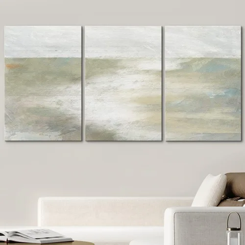 Vista 227 de wall26 Lienzo enmarcado para pared, juego de arte de acuarela pastel, paisaje rural, ilustraciones con formas abstractas, arte moderno, decorativo