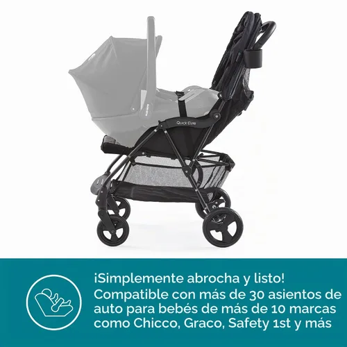 Vista 2 de Contours Quick Elite - Cochecito de bebé, cochecito de viaje ligero y compacto, compatible con asiento de automóvil infantil, asiento reclinable