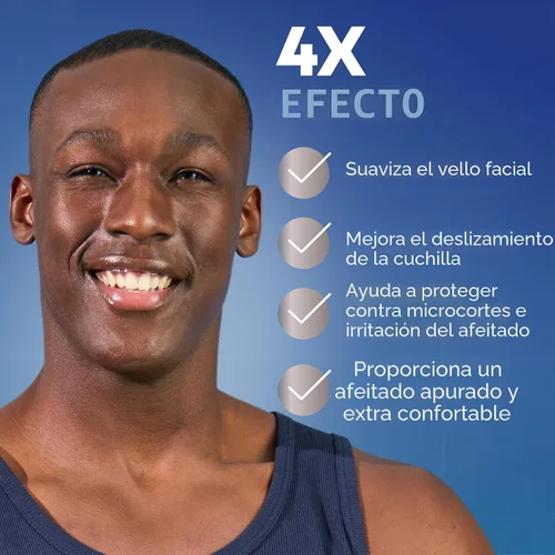 Vista 6 de NIVEA MEN Gel de afeitado de hidratación máxima con aloe vera y provitamina B5, paquete de 3 latas de 7 onzas